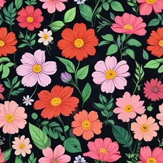 cartoon flowers transparent background