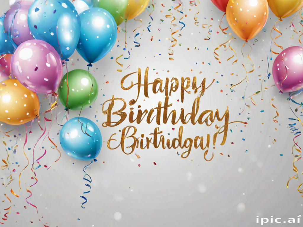 happy birthday transparent background