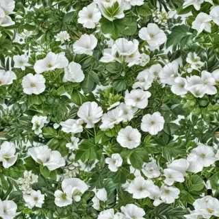 white and greenery background