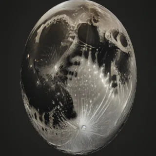 drawing of the moon