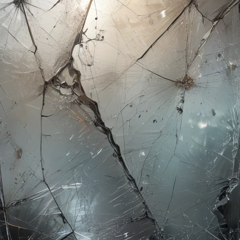 cracked glass transparent