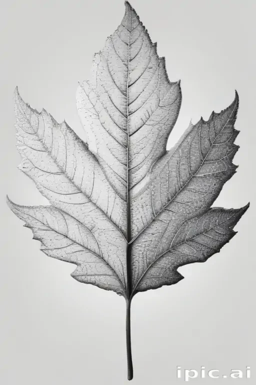 leaf clip art black and white
