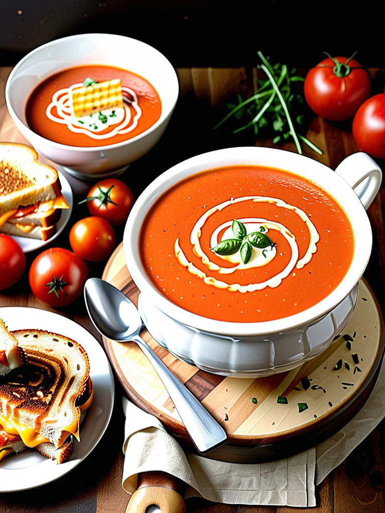 grilled cheese tomato soup recipe