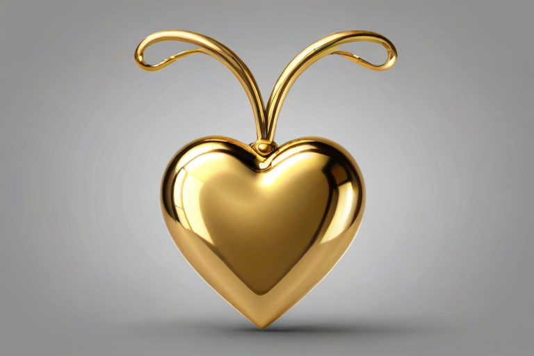 gold heart png