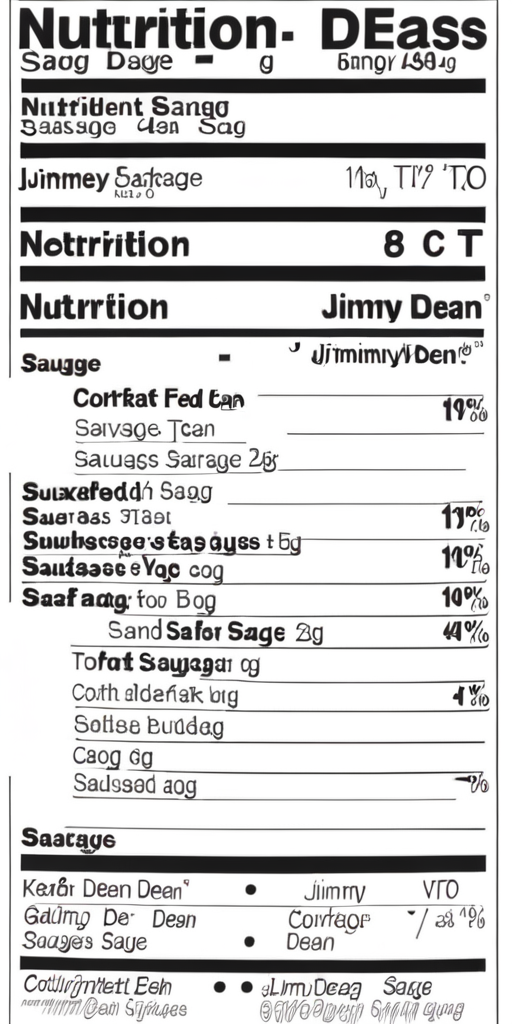 jimmy dean breakfast sausage nutrition