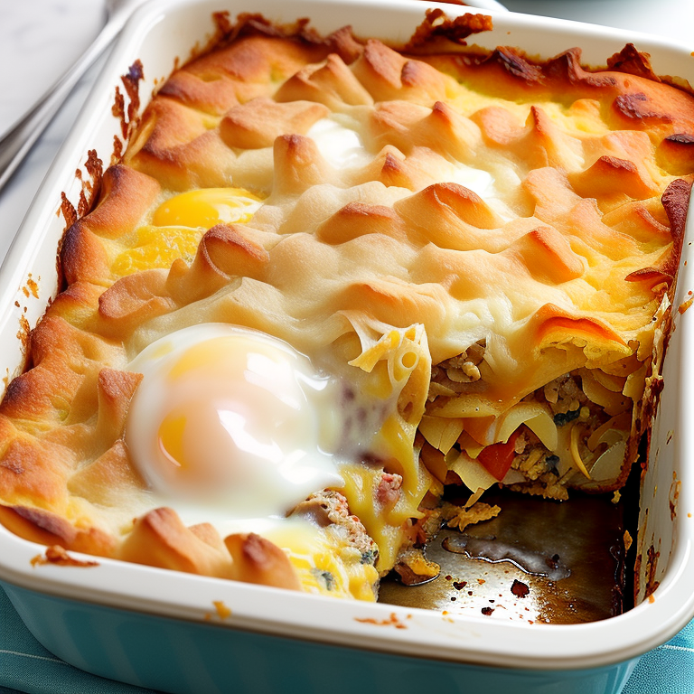 breakfast casserole with hawaiian rolls