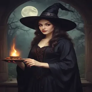 vintage witch art