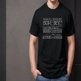mockup tshirt black