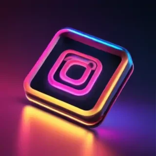 neon instagram logo