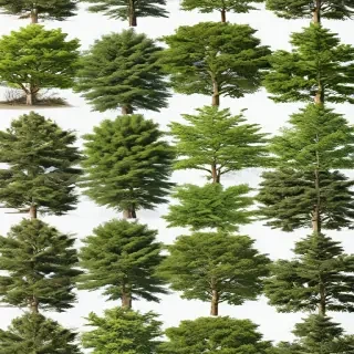 trees no background