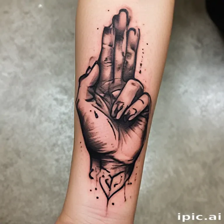 i love you sign language tattoo