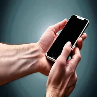 hand with phone