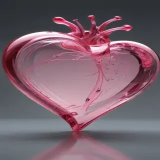 pink heart transparent
