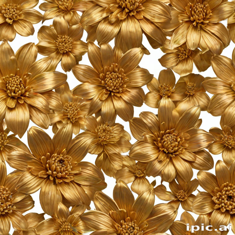 gold flowers png