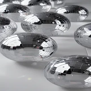 transparent disco balls