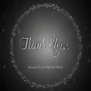 thank you in black and white