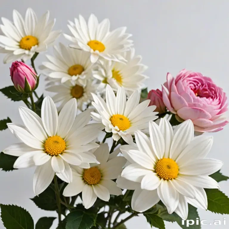 flowers with white background