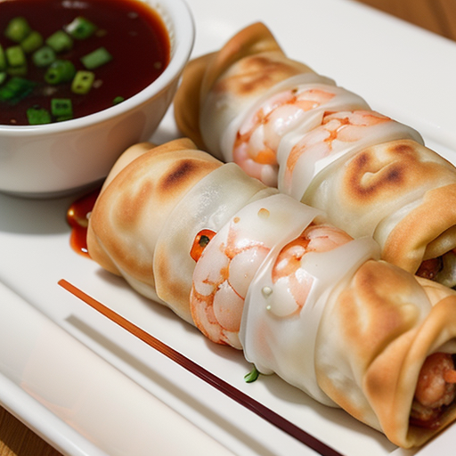 shrimp egg rolls and others