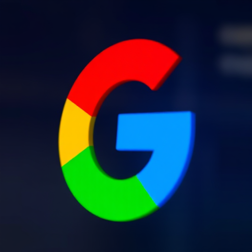Create a high-resolution vector-style illustration of the Google logo with vibrant colors, using a shallow depth of field, shot with a Canon EOS 5D Mark IV at f/2.8, ISO 100, 50mm lens, and a soft-focus background for enhanced clarity.