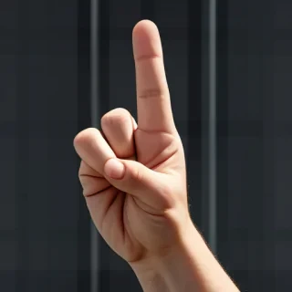 middle finger transparent