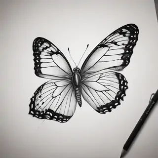 drawing pic of butterfly