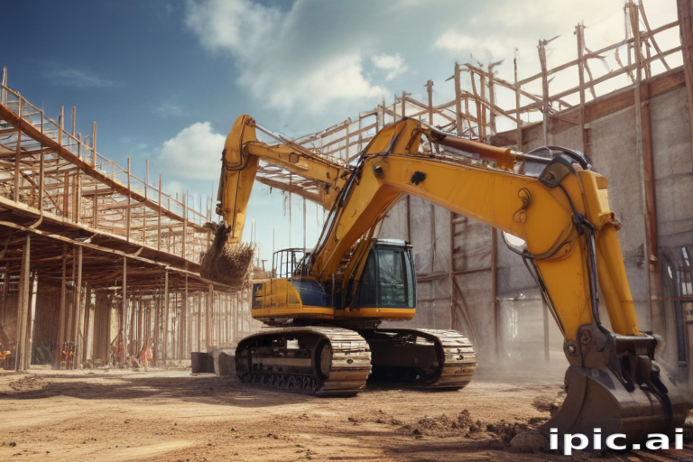 Excavator at Construction Site: Building New Structures with Precision ...