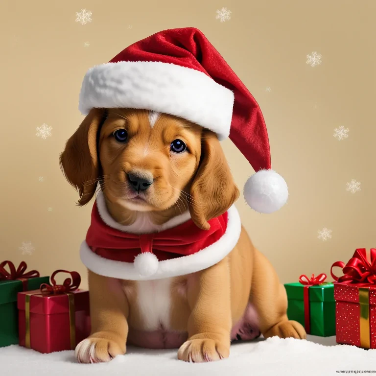 christmas puppy wallpaper backgrounds