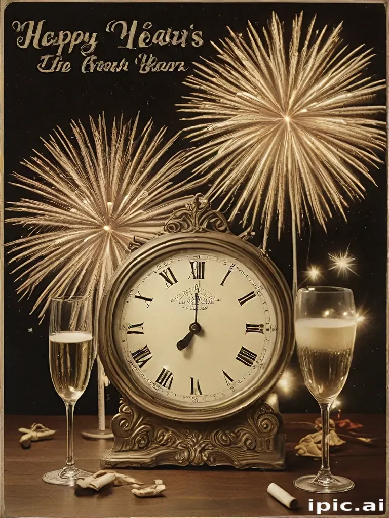 vintage new years images