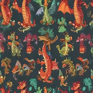 cartoon dragons