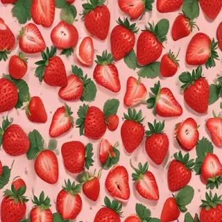 strawberry wallpaper aesthetic