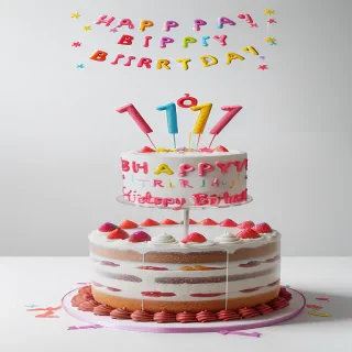 transparent birthday cake