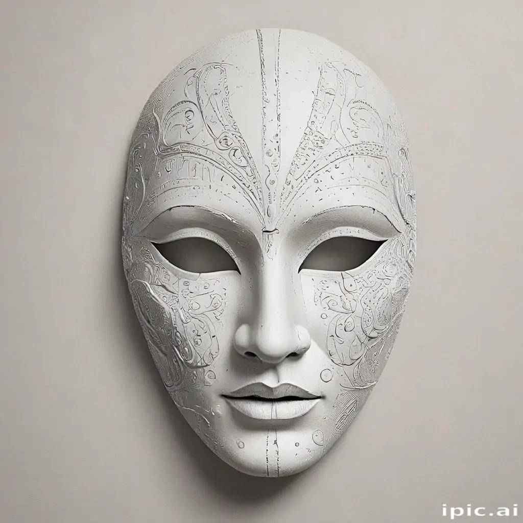 drawing of a mask