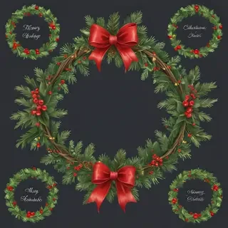 christmas wreath clip art