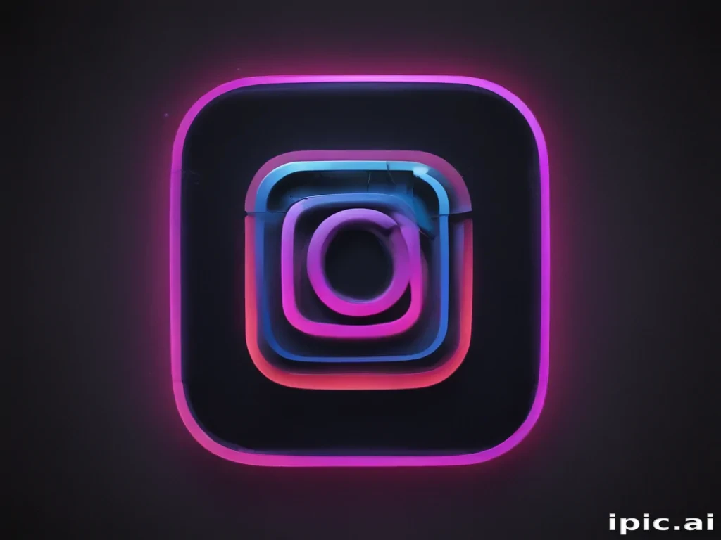 neon instagram logo