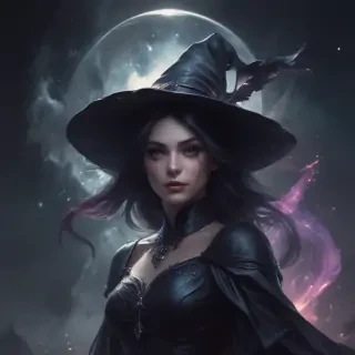 beautiful dark witch fantasy art