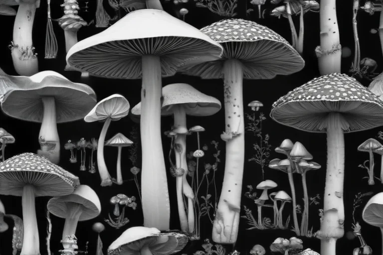 mushroom clipart black and white