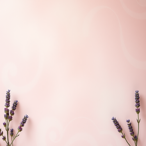 Create a vintage floral background with a soft pink gradient, delicate white swirls and subtle texture, featuring lavender sprigs on the bottom corners using a Canon EOS R5, f/2.8, ISO 100, 50mm lens, and natural soft lighting.