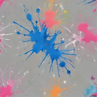 transparent paint splatter
