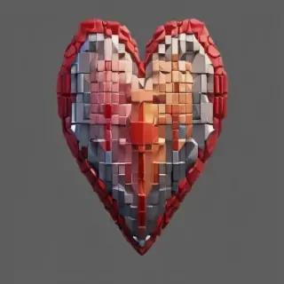 pixelated heart png