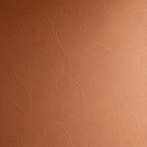 regenerate a high-resolution image of a textured brown wallpaper with intricate swirls, using a Canon EOS R5 with a 50mm f/1.2 lens, aperture set to f/8, ISO 100, shot at a straight-on view in natural lighting.