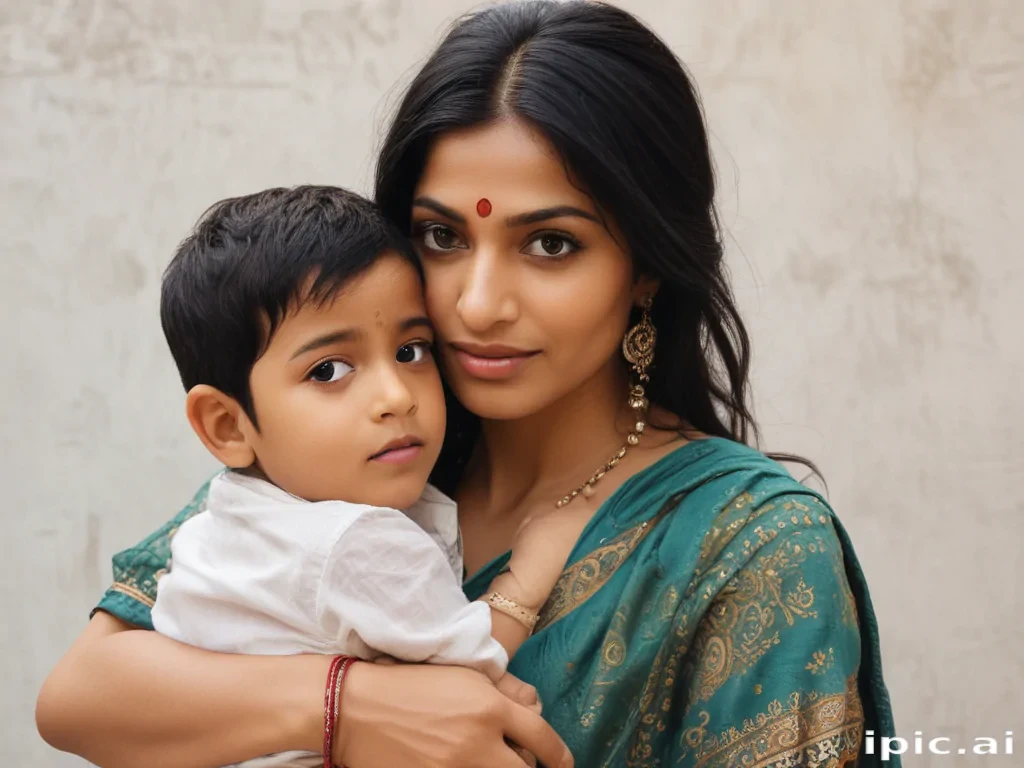 indian mom and son