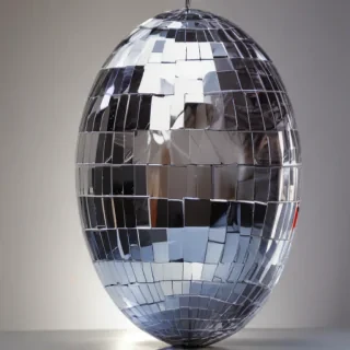 transparent disco ball