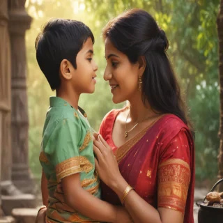 indian mom and son