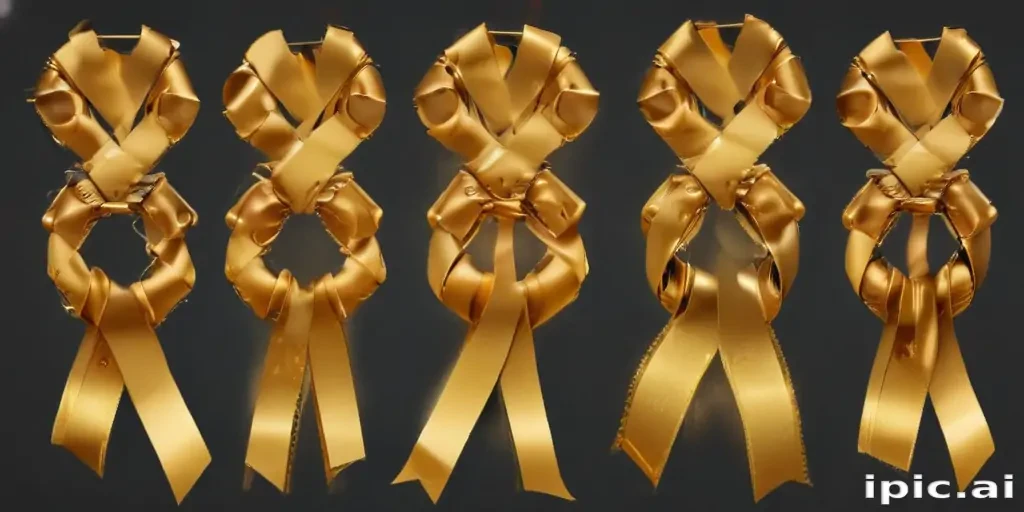 gold ribbon clipart