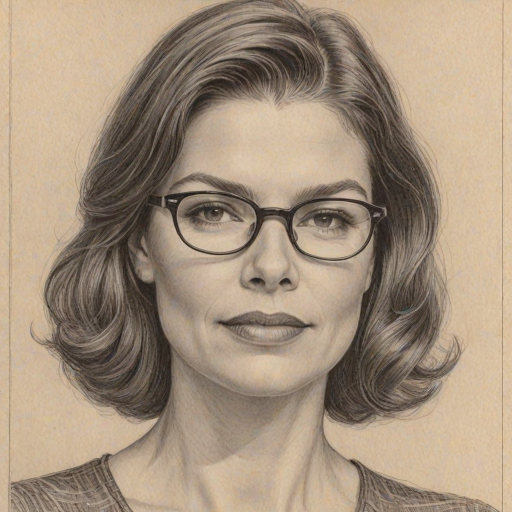 Resplendent Jeanne Tripplehorn, pencil sketch, portrait of Stunning woman 1931s in glasses, hair style beatnik, outline, clear lines, fine lines, 8k