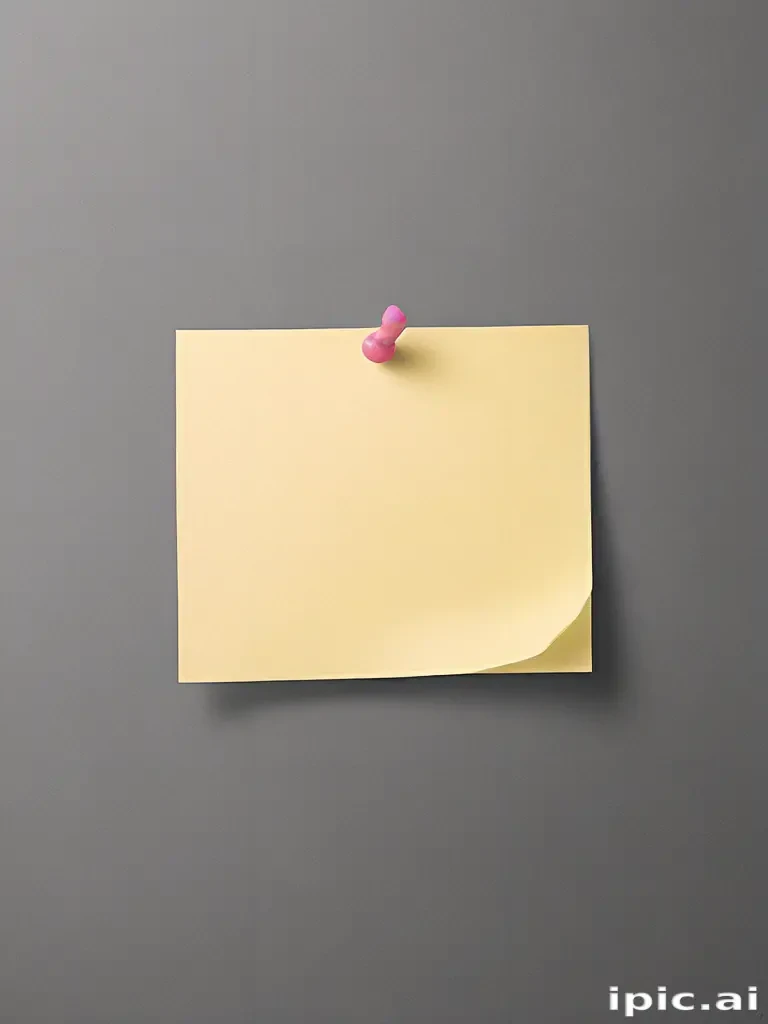 sticky note with transparent background