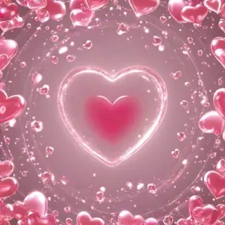 pink heart transparent