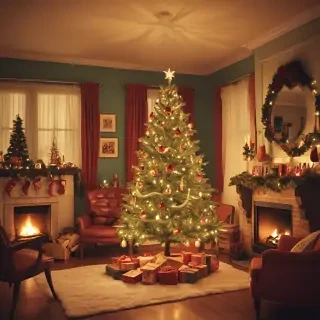 retro christmas image