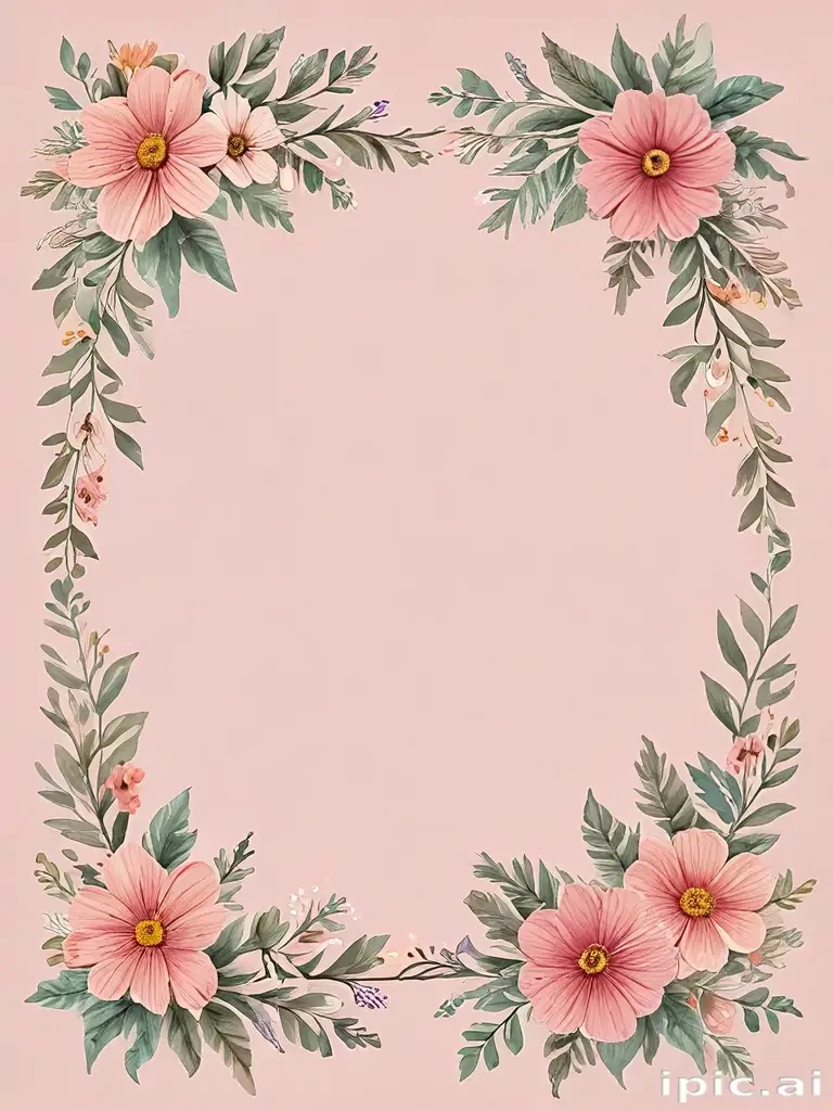 free flower border clipart