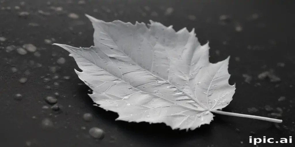 leaf white and black
